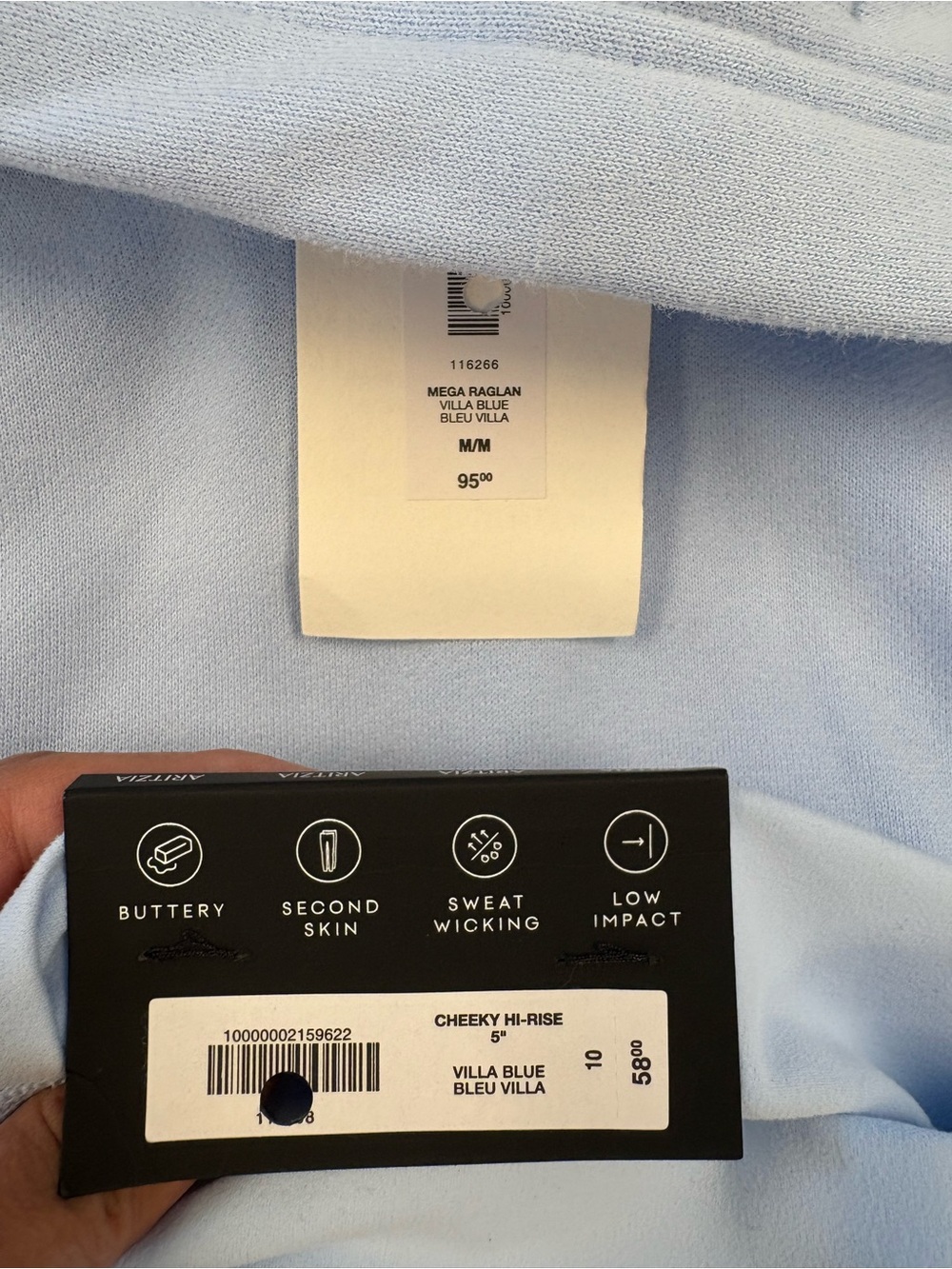Aritzia Butter Hoodie and Shorts Set in Light Blue - Picture 2 of 2